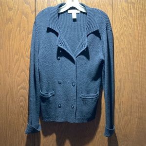 Vintage Jones New York classic Wool blend cardigan sweater. Size S.